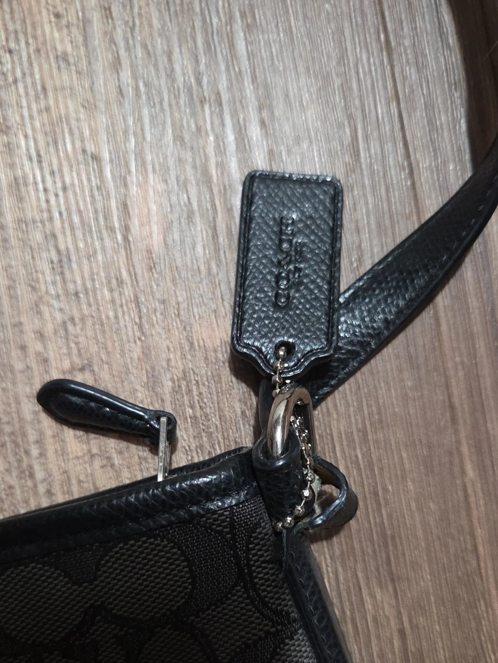 Coach Black/Brown Signature Messenger Bag